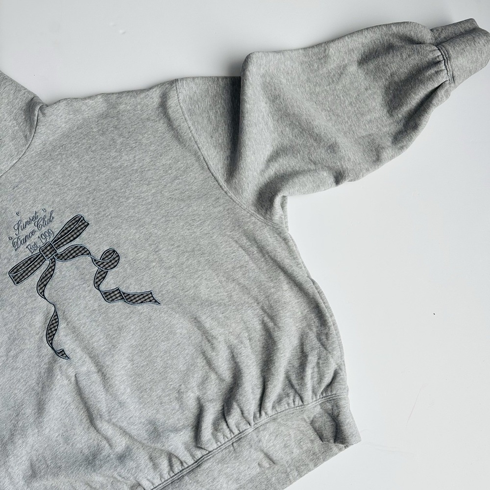 Out From Under Sunset Dance Club Leisure Graphic Hoodie Womens Large Gray